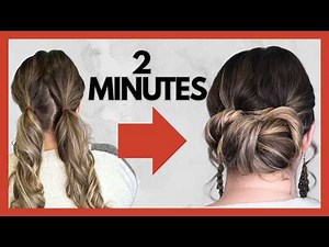 EASY messy chignon bun hairstyle for long hair