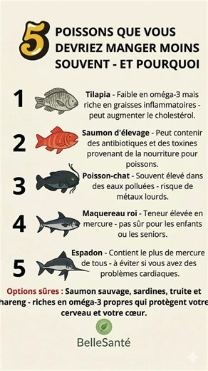 Ces 5 Poissons Sont Dangereux pour la Santé (Mercure, Toxines)