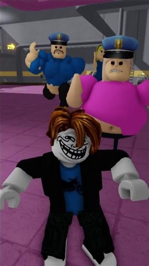 Roblox Bacon Trolls Muscle Police and Police Woman #roblox #shorts #gaming