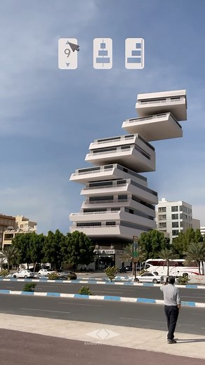 Parametric Architecture on Instagram: "The way motion graphic artists see buildings by @raminpiri.eth #architecture #cgi #motionartist #motiongraphic #parametricarchitecture #3dmodelling"