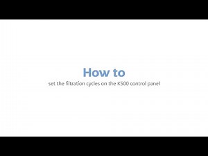 How to set the filtration cycles on the Gecko K500 control panel