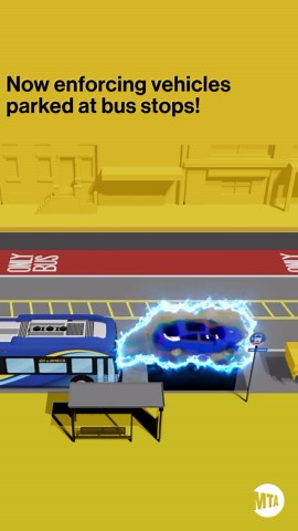 MTA on Instagram: "We’re launching Automated Enforcement Cameras on 14 bus routes across the city, in partnership with @nyc_dot!  These cameras will automatically issue violations to vehicles that obstruct bus lanes and bus stops, as well as double parked vehicles. These new cameras are now active on the B44-SBS, B46-SBS, Bx12-SBS, Bx19, B62, Bx41-SBS, Bx36, M14-SBS, M15-SBS, M23-SBS, M34-SBS, Q44-SBS, Q54, and Q58 routes. Learn more—link in bio."