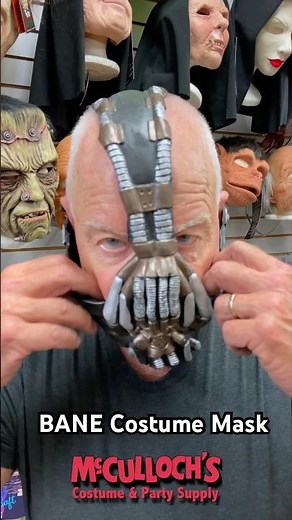 Trying on a Bane costume mask. #shortvideo #costume #short