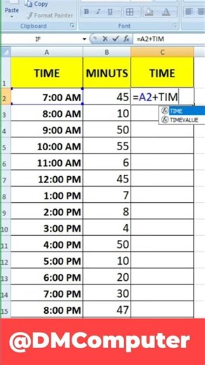 How to Excel trick time add minutes #trending #edit #viral #viralvideo