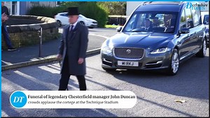 Watch the touching moment the funeral cortege of legendary Chesterfield FC boss John Duncan reaches the club's Technique Stadium ground. RIP John... | Derbyshire Times