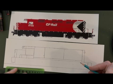Canadian Pacific SD40-2 5796 Locomotive Drawing Andy Fletcher Episode 25 Part 1 Begin Pencil Lines