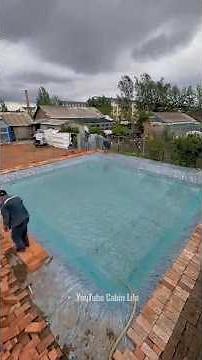 I Built a DIY Swimming Pool Using Trash