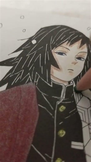 Coloring my demon slayer manga #anime #drawing #manga #demonslayer #sigma
