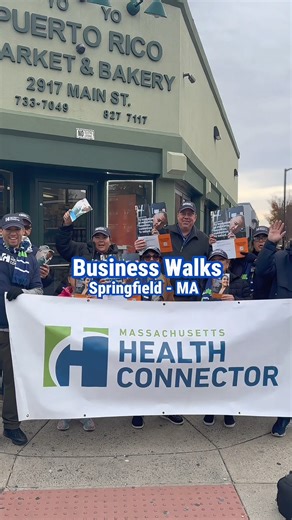 Springfield, thank you! Our first business walk, last week, helped spread the word: Now is the time to compare plans and get covered - most people get help paying when enrolling through the Massachusetts Health Connector. Catch us this week in New Bedford (11/12) and Lawrence (11/13) | Massachusetts Health Connector | Facebook