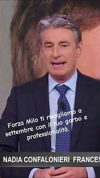 The enigmatic farewell of an emotional Milo Infante at the end of the Ore14 sera season.
