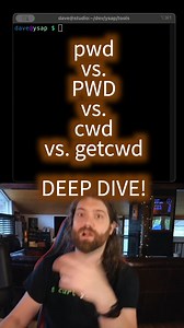 Dave Eddy on Instagram: "a completely unnecessary deep-dive into pwd vs PWD vs CWD on unix and unix shells! you suck at programming #programming #devops #bash #linux #unix #software #terminal #shellscripting #tech #stem"