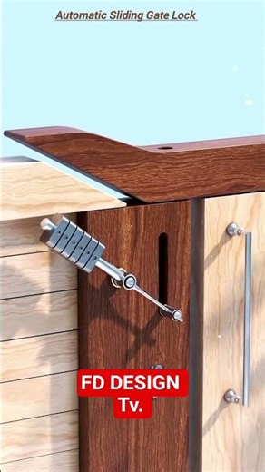 Automatic Sliding Gate Lock 🔐 Design 💡 For Home #shorts #classic #design #creative #diy #woodworking