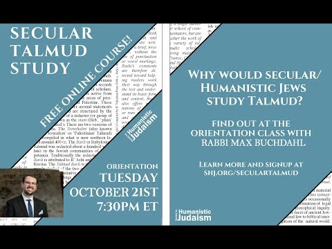 Secular Talmud Course Orientation - October 21, 2025