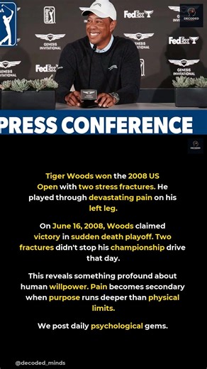 Tiger Woods won the 2008 US Open with two stress fractures.