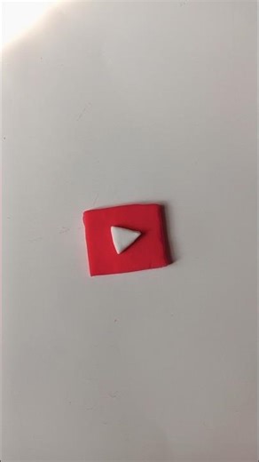 YouTube Logo Made from Red #plasticine #clayart #youtube #youtubelogo #shortvideo #short #diy