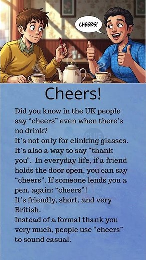 Don’t Always Say “Thank You Very Much”… Try Cheers! #english #cheers #shorts