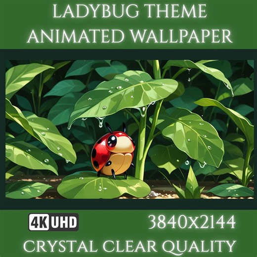 Ladybug Animated Wallpaper 4K UHD | Live Desktop Background for PC - Etsy