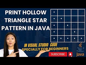 13. How to Print Hollow Triangle Star Pattern in Java in Visual Studio Code