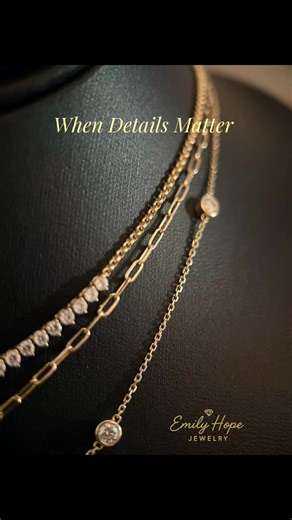 When details matter, everything changes ✨ Chain weight. Gold quality. Diamond placement. The difference between “pretty” jewelry and pieces that feel luxurious every single day comes down to the details you don’t always see at first glance. Every Emily Hope piece is intentionally designed — never mass produced — so you can choose the look, weight, and price point that fits you perfectly. Custom made. Thoughtfully crafted. Made to last. 🤍 #EmilyHopeJewelry #LabDiamondJewelry #FineJewelryStyle #L
