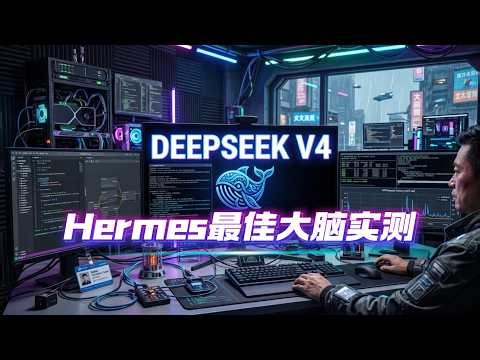 DeepSeek V4 Flash/Pro编程实测，接入Hermes体验完爆OpenClaw，搭配Qwen3.6 27b稠密将成为生产力利器！接入Telegram便宜又实用！