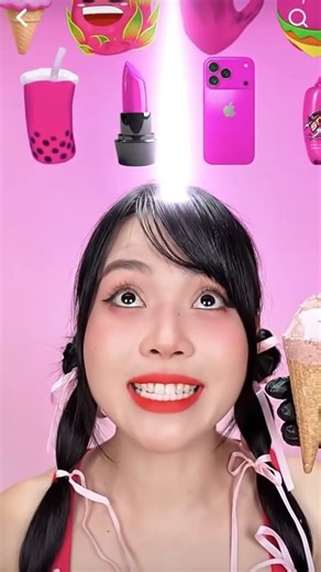 EATING RANDOM PINK FOOD 🥘 CREDIT BY ‪@toby0502‬ #makanbuah #food #funny