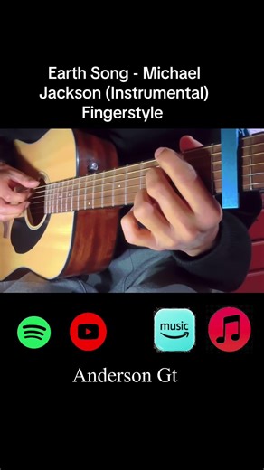 Earth Song - Michael Jackson (Instrumental) #fingerstyle #guitarcover #shorts