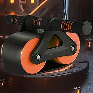 Automatic Rebound Abdominal Wheel, Double Round Ab Roller Wheel Exercise Equipment with Automatic Rebound Assistance and Resistance, Advanced Core Abdominal Strength Training Rebound Wheel
