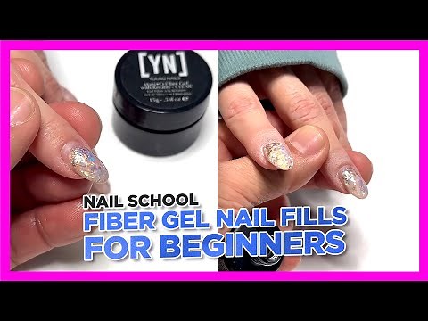 NAIL SCHOOL | How to do a Fiber Gel Nail Fill after 3 Weeks of Growth