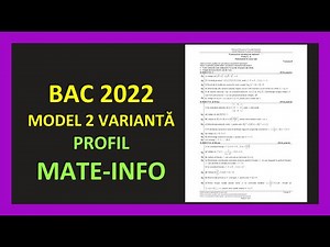 Bacalaureat matematica materie mate-info 2022 bac mate m1 subiectul 1 2 3 pregatire bac m1 mate info