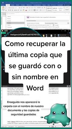 Como recuperar la última copia que se guardó con o sin nombre en Word ...
