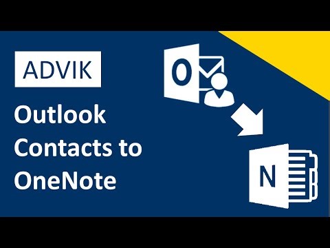 How to Export Outlook Contacts to OneNote | Advik Software