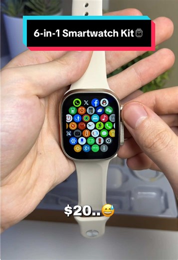 The $20 SmartWatch Kit deal honestly caught me off guard😅 You get a smartwatch, Bluetooth headphones, a 20W fast charger, Type-C cable, adapter, and an extra band!🤯👏 Such a crazy great deal if they're still available. #smartwatch #smartwatches #smartwatchreview #tiktokshopcybermonday #tiktokshopblackfriday