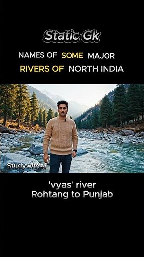 North India’s 5 Important Rivers | Origin–Course–End | Exam Special #staticgk #river #geography #ai
