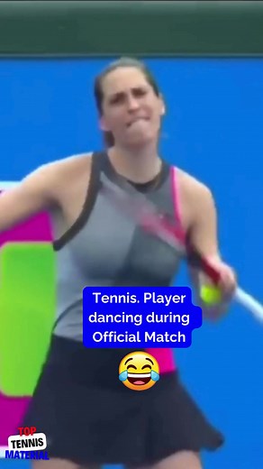 Tennis Player Dancing During Official Game #tennis #tennisplayer #dance #dancing #dancingqueen #wta #tennistiktok