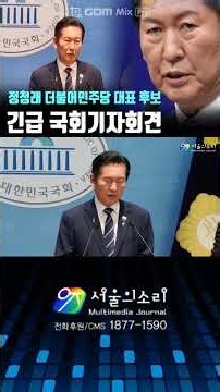 Emergency Press Conference by Democratic Party Representative Candidate Jung Chung-rae