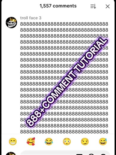 888 comment tutorial 💯😵#foryoupage #trollface #edits #tutorials #fyp