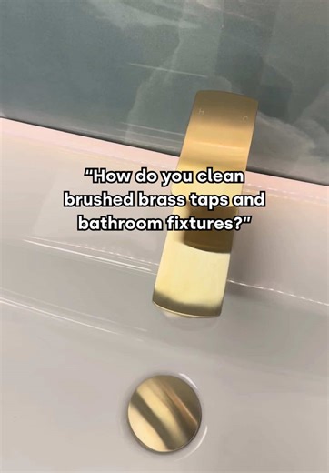 Don’t ruin your brass taps and fixings. 💛 Avoid common errors and follow this advice to keep your brushed brass shining. ✨ #howtocleanbrasstaps #brasstapcleaning #brushedbrasstapcleaning