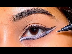 6 Different eyeliner hacks | eyeliner looks | Eyeliner tutorial for beginners