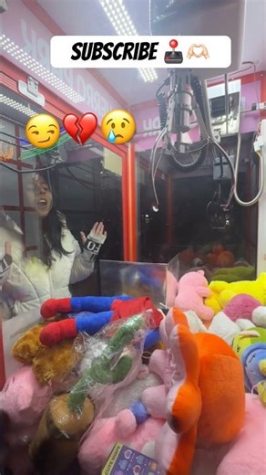 CLAW MACHINE LUCK FAIL💔🕹️#arcade #clawmachine #kawaii #shorts