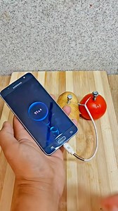 Potato and tomato charge mobile #experiment #explorepage #science | Rkexperiment18