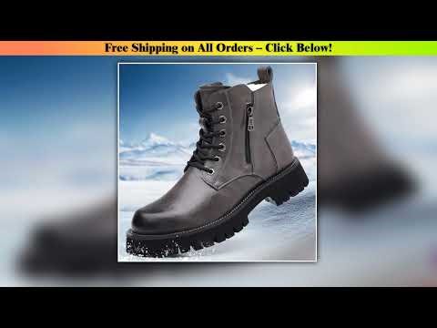 2026 Retro Style Mens Ankle Boots Fashion High Top Casual Side Zipper Men Motorcycle Boots Round