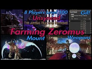 FFXIV: Farming Zeromus Unsynced - 8 Level 100s Skipping Meteors (The Abyssal Fracture Extreme)