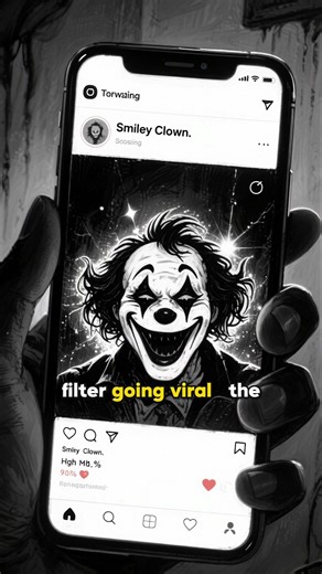 the clown face swap filter #horrorstories #scary #horror