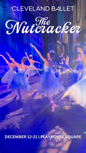 Celebrate the holiday season with Cleveland Ballet's "The Nutcracker" December 12-21 at Playhouse Square's Connor Palace. Choose from 11 performances with matinee and evening options, perfect for all ages. Don’t miss the beloved holiday tradition THIS WEEKEND with tickets starting at just $36! 🎄✨ For more information and to purchase tickets, visit cleveballet.org/the-nutcracker | Cleveland Ballet