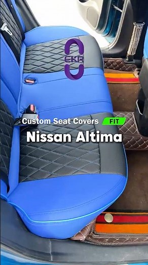 EKR Custom Black and Black Rear Seat Cover for Nissan Altima installation