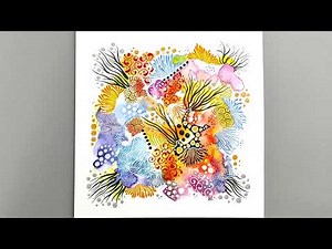 Relaxing Watercolor Zentangle Art: A Creative Journey