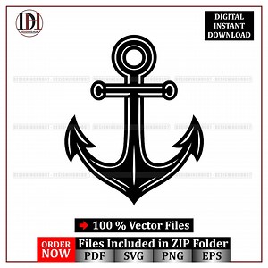 Nautical Anchor Logo Vector Design: Sailor, Marine Branding (SVG, PNG) - Etsy UK