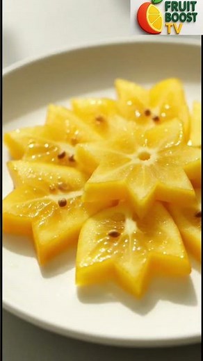 This Fruit Turns Into a Star ⭐ #starfruits #carambola #exoticfruit #fruitfacts