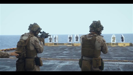 ON LAND OR AT SEA, WE'RE READY. 22nd Marine Expeditionary Unit Marines train during a deployment to the Caribbean in support of the U.S. Southern Command (SOUTHCOM) mission to detect, disrupt and degrade illicit maritime networks. | U.S. Department of War