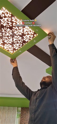 Mdf Jali Cutting Design || Gypsum Ceiling Design With Mdf Jali cutting #awadhinterior #home #gypsum